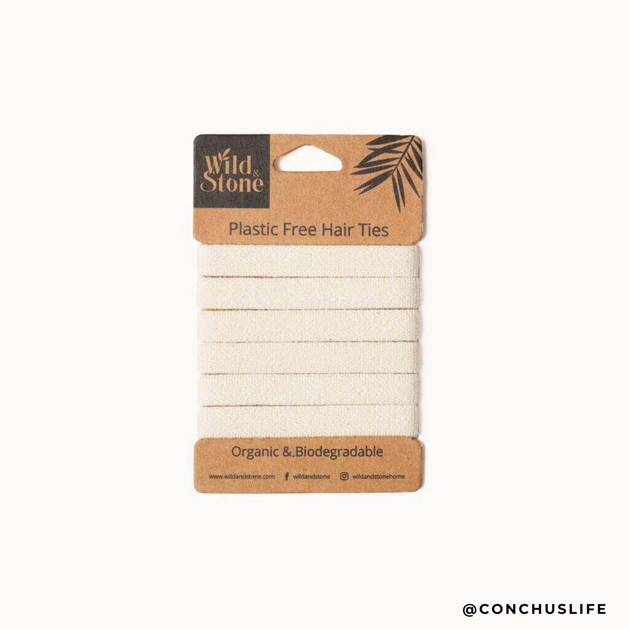 Hair Ties - Plastic Free - 6 Pack (Blonde)