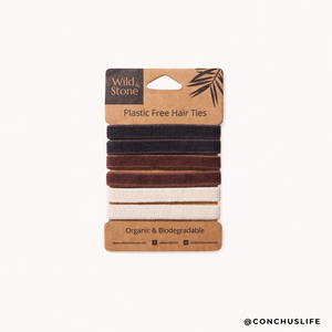 Hair Ties - Plastic Free - 6 Pack (Natural Mix)