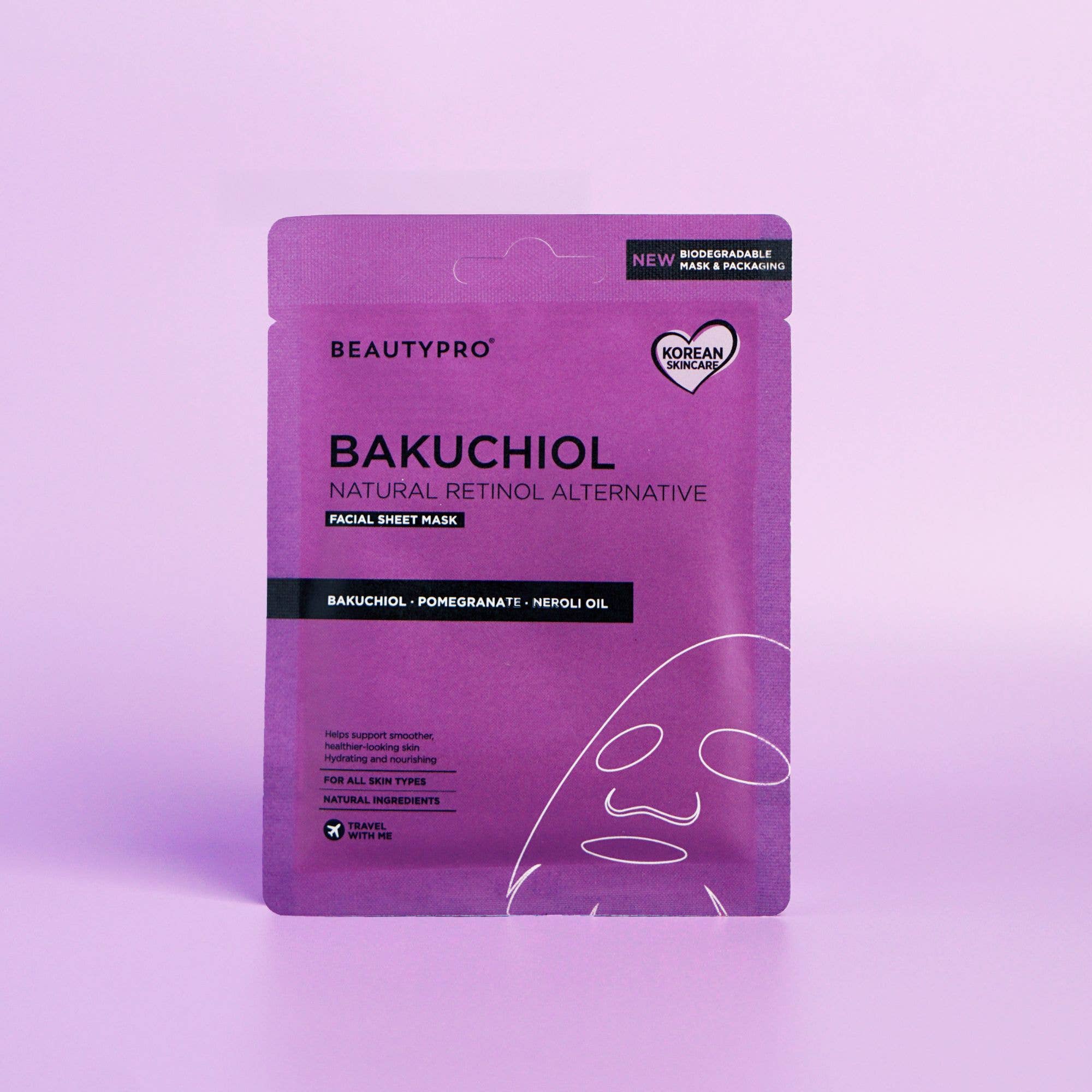 BAKUCHIOL Natural Retinol Facial Sheet Mask - 100% Biodegradable
