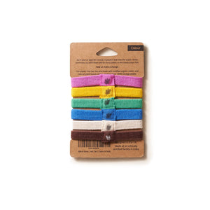 Hair Ties - Plastic Free - 6 Pack (Multi Colour)