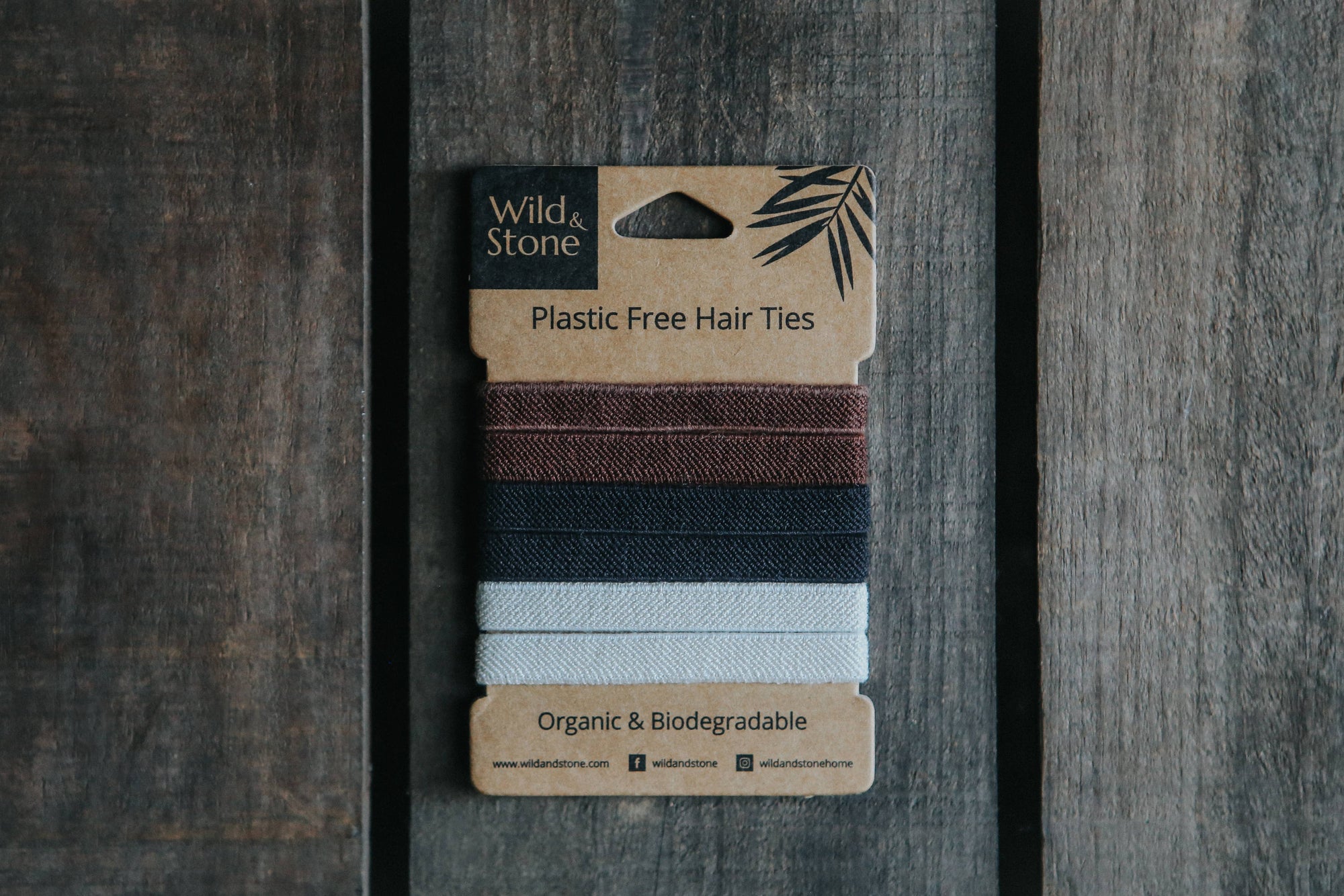 Hair Ties - Plastic Free - 6 Pack (Natural Mix)