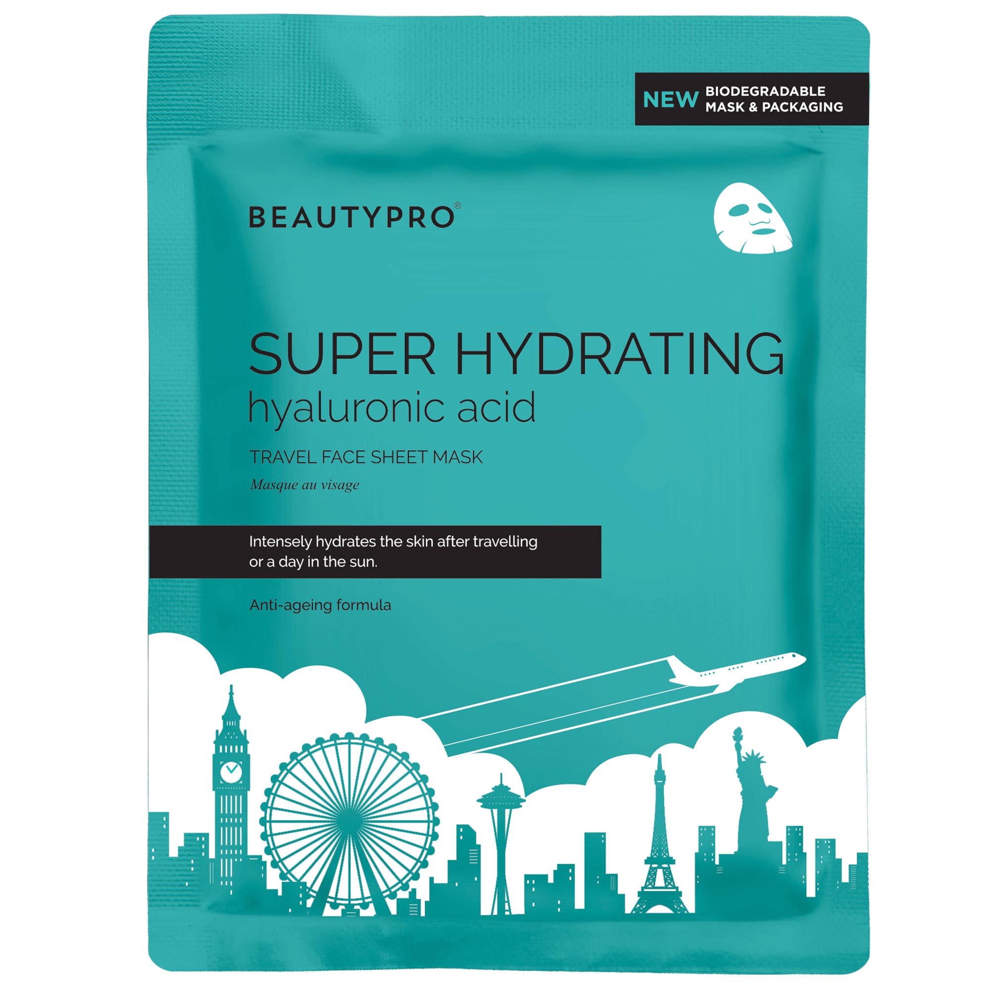 SUPER HYDRATING Travel Sheet Mask - 100% Biodegradable