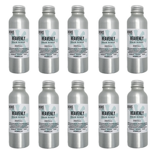 Heavenly hair rinse refill bottles, plastic free vegan conditioner alternative for shampoo bars